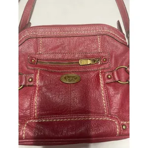 B.O.C. Born Concept Red Pebbled "Super organizer" Crossbody bag thumbnail 2