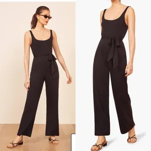 Reformation Jeans June Sleeveless Wide Leg Jumpsuit Black thumbnail 5