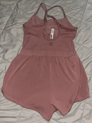 Victoria’s Secret PINK Dusty Rose Romper • Strappy Back • Size M thumbnail 3