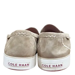 Cole‎ Haan Nantucket 2.0 Penny Loafers Womens 10.5 Beige Suede Light Academia thumbnail 10