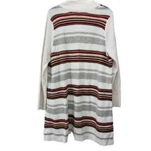 Torrid Ivory Colorful Stripes Shawl Knit Open Front Cardigan‎ Sweater Size 2X thumbnail 9