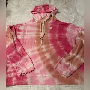 Sundry Marlyn French Terry Knit Hoodie - NWT - Size 4 (XL) Pink Tie Dye thumbnail 5