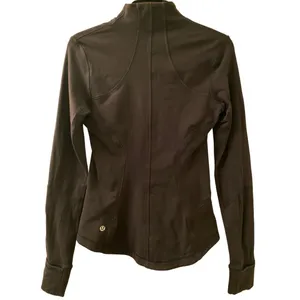Lululemon Forme Black Jacket Size 4 Brushed Luon Material Full Zip Mid Hip thumbnail 2