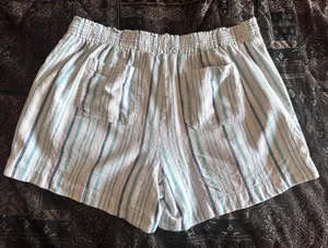 Stripe Linen Shorts Size L thumbnail 2
