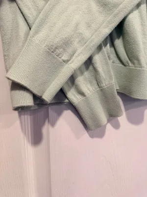 J. Crew Size S Mint Green Cotton Crew Neck Long Sleeve Button Caryn Cardigan thumbnail 4