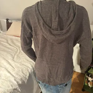 Vintage Y2K American Eagle Mocha Brown Slouchy Hooded Sweater thumbnail 5
