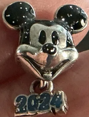 Pandora Disney Parks 2024 Mickey Mouse Dangle Charm S925 Sterling Silver thumbnail 1