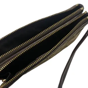Coach Double Zip Wallet (or Large Wristlet) in their iconic Signature Canvas thumbnail 3