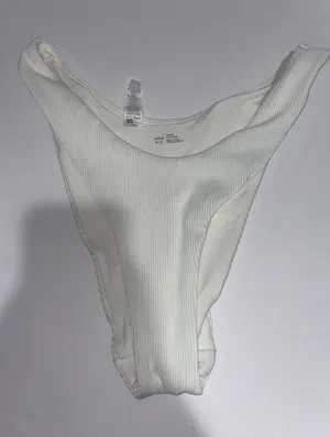Aerie Bikini Bottom High-Cut Cheeky white thumbnail 1