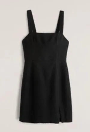 Abercrombie Black Tweed Slip Mini Dress thumbnail 1