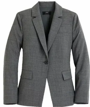 J. CREW Slim Single-Button Blazer Size 0 Women’s Gray Office Work Business thumbnail 1