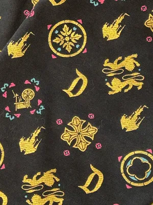 Disney Disneyland Sleeping Beauty Castle Zip Up Hoodie large L Black Gold Foil Jacket thumbnail 6