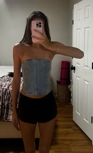 Aritzia Denim Forum Bustier thumbnail 1