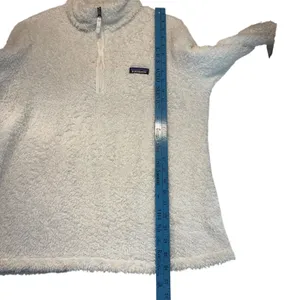 Patagonia Women's Fuzzy Fleece Pullover Sweatshirt White Gray‎ Size L thumbnail 8