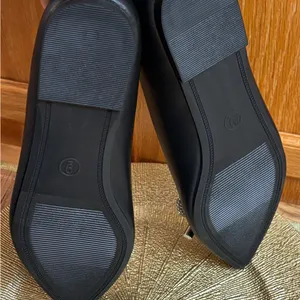 SM New York pointed toe silver bow black ballerina flats shoes thumbnail 6