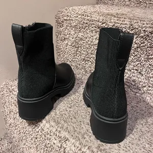 Sugar Sleek Black Moto Boots Size 6.5 thumbnail 4