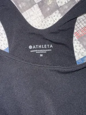 Athleta Black High-Neck Crop Sports Bra thumbnail 3