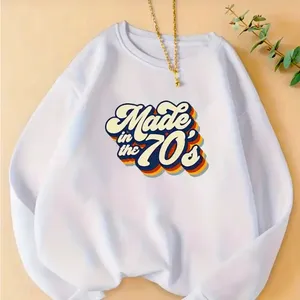 Women’s Made in the 70’s Sweatshirt, White, Size XXL thumbnail 1