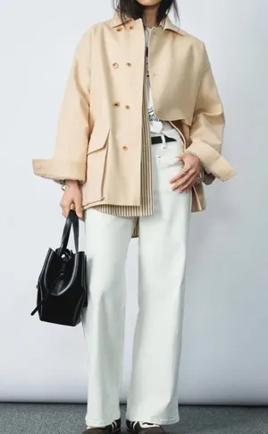 Urban Revivo Women’s Beige Trench Coat Size S thumbnail 1