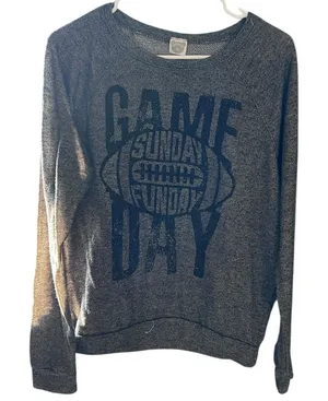 Gray 'Game Day' Sweatshirt Size M thumbnail 1