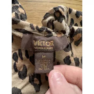 Victor Alfaro Women Size Medium‎ Open Front Top Cheetah Print Stretch Artsy City thumbnail 3