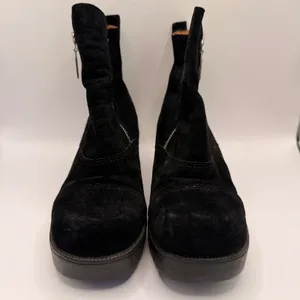 Harley-Davidson Amherst Womens Black Suede Side Zip Biker Boots 82017 Size 8.5 thumbnail 3