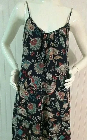 Eight Sixty dress navy print adjustable straps S thumbnail 1