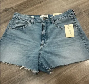 Universal Thread Light Blue Denim Cutoff Shorts with Frayed Hem thumbnail 1