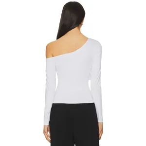 ASTR the Label Kora Top in White Small New Womens Long Sleeve Tee thumbnail 2