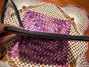 Coach Black Pebbled Leather Wristlet with Gold Logo thumbnail 5