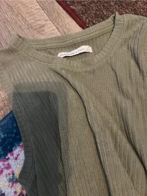 Abercrombie sleeveless Ribbed Tank Dress - Olive Green thumbnail 9
