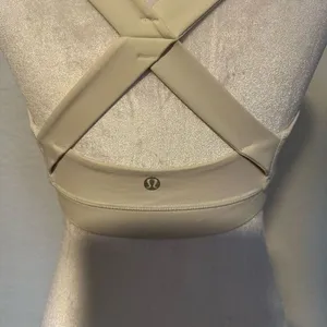 Lululemon Energy Bra Tan Beige 8 Women Crossback Yoga Workout‎ thumbnail 5
