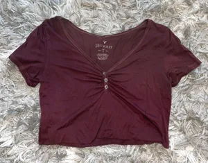 American Eagle lightly worn self cropped tee thumbnail 1