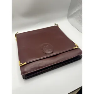 Cartier Vintage Must De Cartier Flap Bag Pouch No Strap Bordeaux thumbnail 2