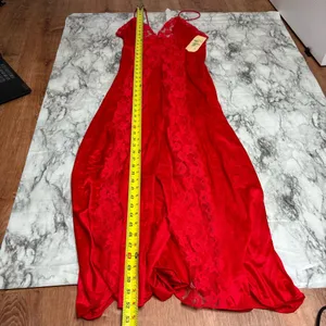 Val Mode True Vintage Sheer Lace Panel lingerie slip dress night gown NWT Large thumbnail 6