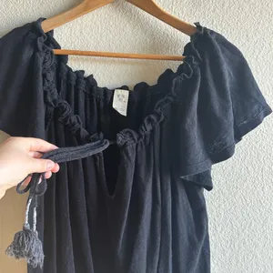 Free People Linen Blend Peasant Style Top thumbnail 5