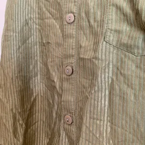 Source Unknown Vintage Pajama Set Olive Green Women Size XL Satin Like Lounge Set Winter thumbnail 4