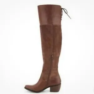 Lucky Brand Komah Brown Over-the-Knee Women's Healed Boots Size 7 Leather Lace thumbnail 13