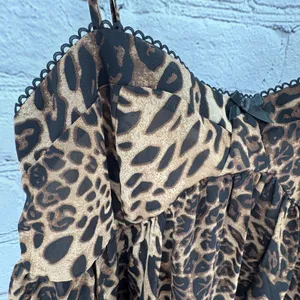 NWT Cider Chiffon Top Women's XL Leopard Babydoll Cami Festival Party Casual thumbnail 5