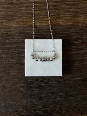 Handmade 4x4 Classic Western Pearl Bar Necklace 17 inch thumbnail 2