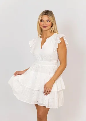 Boutique Morgan Rae White Eyelet Dress thumbnail 1