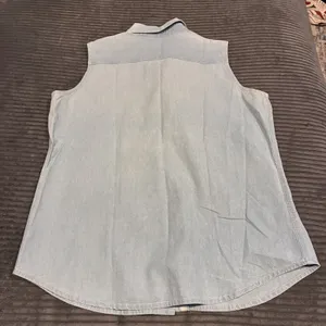 Vintage DISNEY Mickey MOUSE Denim Button Womens M USA Sleeveless Embroidered thumbnail 10