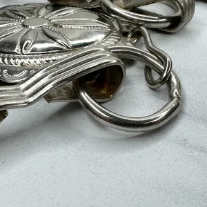 Western Concho Silver Tone Chain Link Belt Extra Small/Small (XS/S) ✨ thumbnail 6
