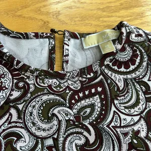 Michael‎ Kors Paisley Print Dress Women’s Size XS Short Sleeve A-Line Poly Crepe thumbnail 7