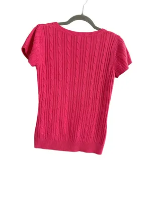 Women's H&M Cable Knit Scoop Neck Sweater Pink Size 6 thumbnail 10