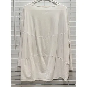 Lululemon Back in Action Long Sleeve Top Womens L/12 White Oversized Boat Neck thumbnail 3