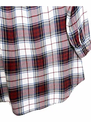 ANTHROPOLOGIE THREAD & SUPPLY Women’s Plaid Flannel Tunic Shirt Dress Size Large thumbnail 8