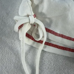 Vintage Y2K M Medium Low Rise Micro Booty Shorts Pull On Ruched Sides‎ Ivory thumbnail 5