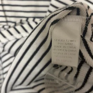 Entro White And‎ Black Stripe Top Size Small thumbnail 6