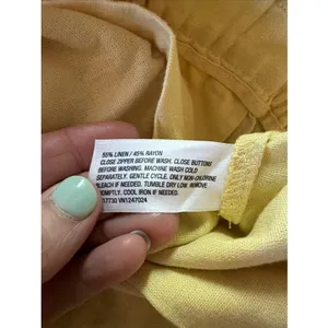 A‎ New Day Women's Butter Yellow Pleated Shorts Sz 10 Linen Old Money Vibes thumbnail 6